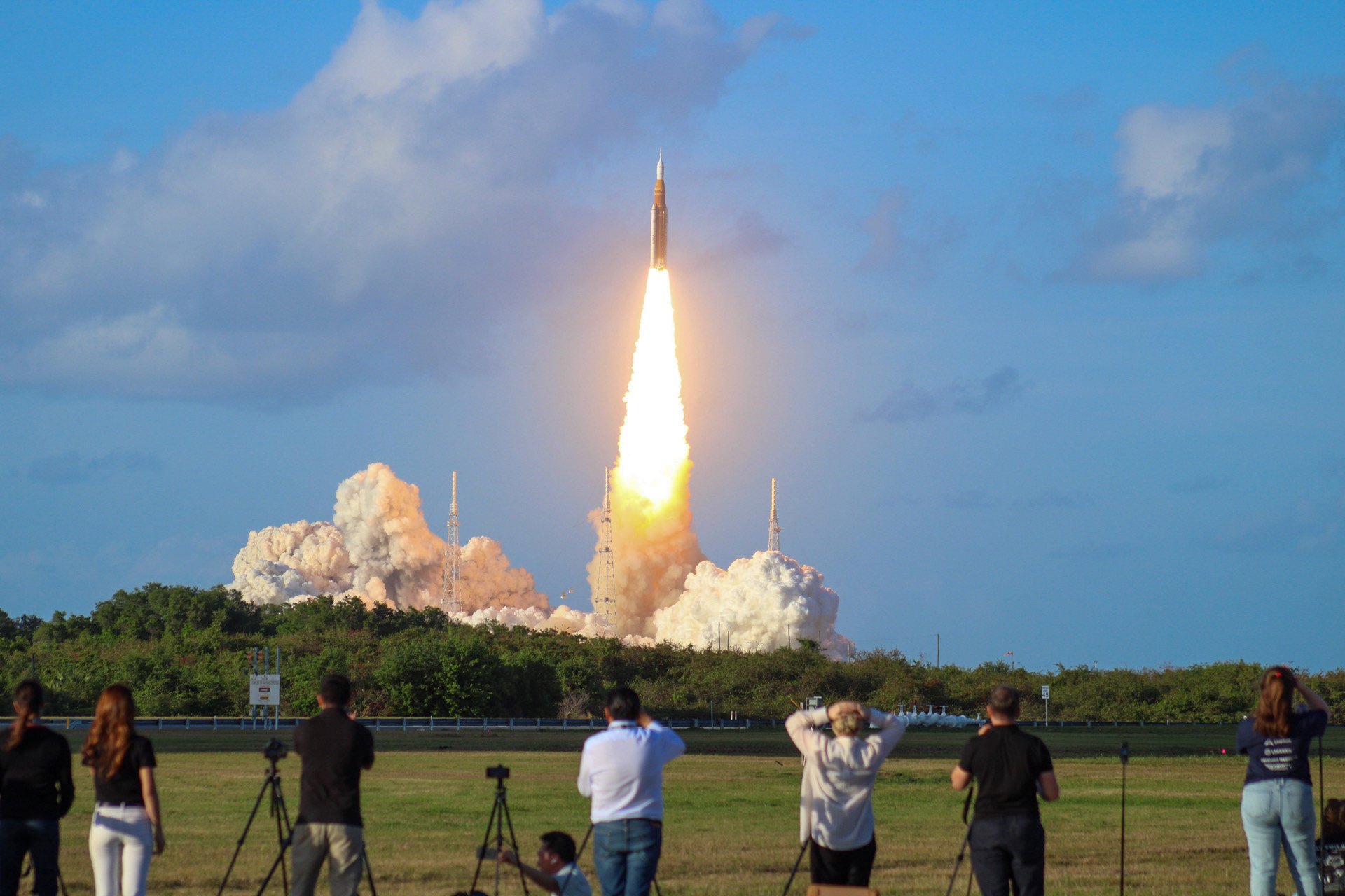 Artemis II Liftoff Ground View